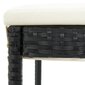 vidaXL dārza bāra krēsli ar matračiem, 4 gab., melna PE rotangpalma цена и информация | Dārza krēsli | 220.lv