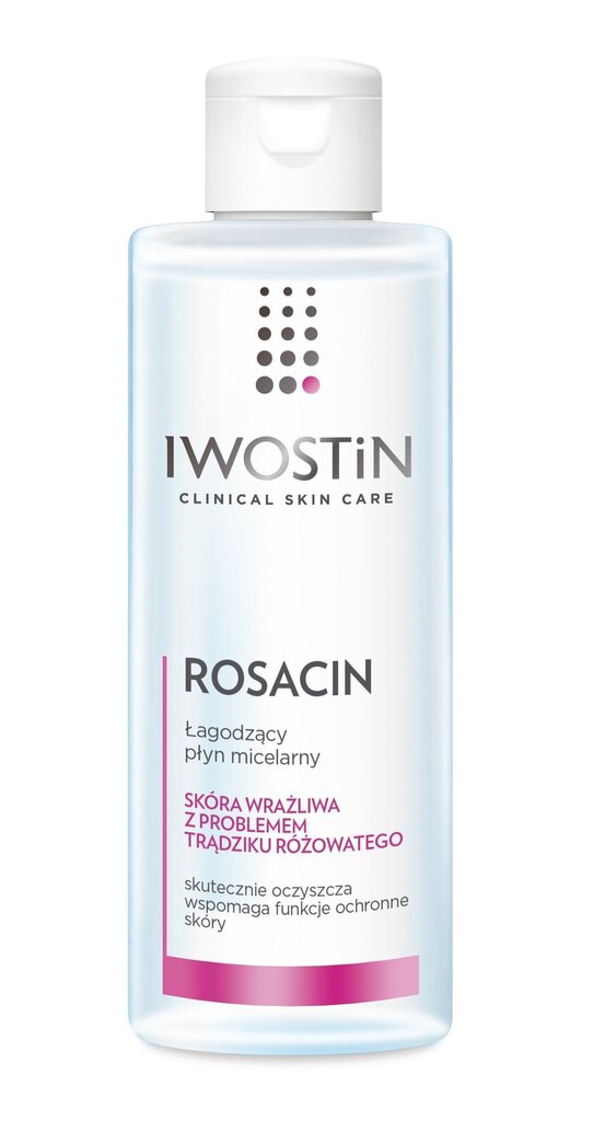 Nomierinošs micelārais ūdens Iwostin Rosacin Micellar Water, 215 ml cena un informācija | Sejas ādas kopšana | 220.lv