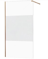 Dušas sieniņa Mexen Kioto, rose gold/pusmatēts stikls 70,80,90,100,110,120x200 cm cena un informācija | Dušas durvis, dušas sienas | 220.lv