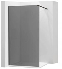 Dušas sieniņa Mexen Kioto, black/grafīta stikls 70,80,90,100,110,120x200 cm cena un informācija | Dušas durvis, dušas sienas | 220.lv