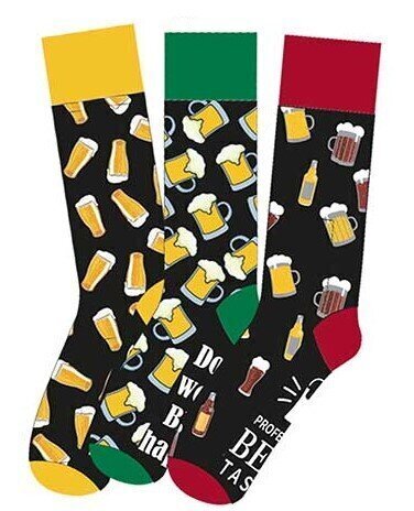 Vīriešu zeķes bundžā Beer socks, melnas cena un informācija | Vīriešu zeķes | 220.lv