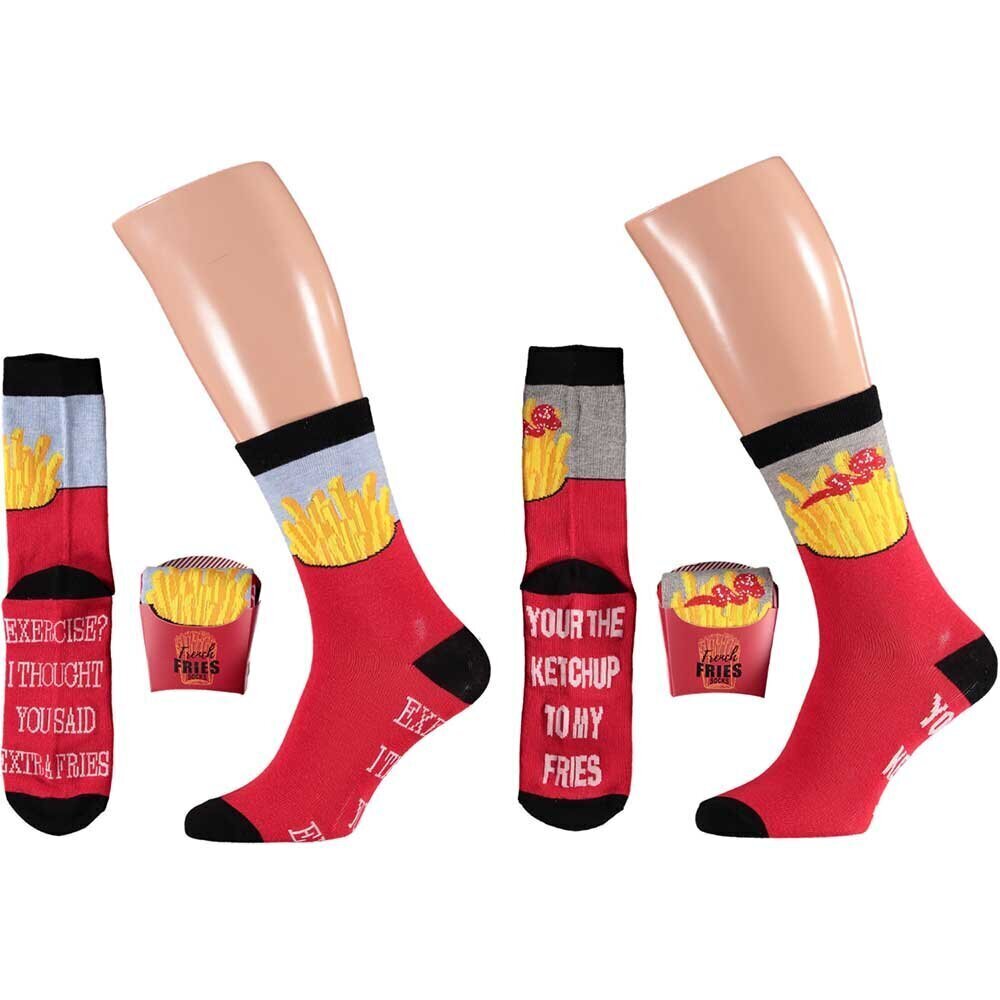 Vīriešu zeķes French fries socks, Exercise? I thought you said extra fries! цена и информация | Vīriešu zeķes | 220.lv