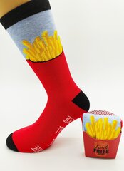 Vīriešu zeķes French fries socks, Exercise? I thought you said extra fries! цена и информация | Мужские носки | 220.lv