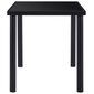 vidaXL virtuves galds, melns, 140x70x75 cm, rūdīts stikls cena un informācija | Virtuves galdi, ēdamgaldi | 220.lv