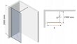 Dušas sieniņa Mexen Kioto, hroms/stikls ar rakstu 70,80,90,100,110,120x200 cm цена и информация | Dušas durvis, dušas sienas | 220.lv