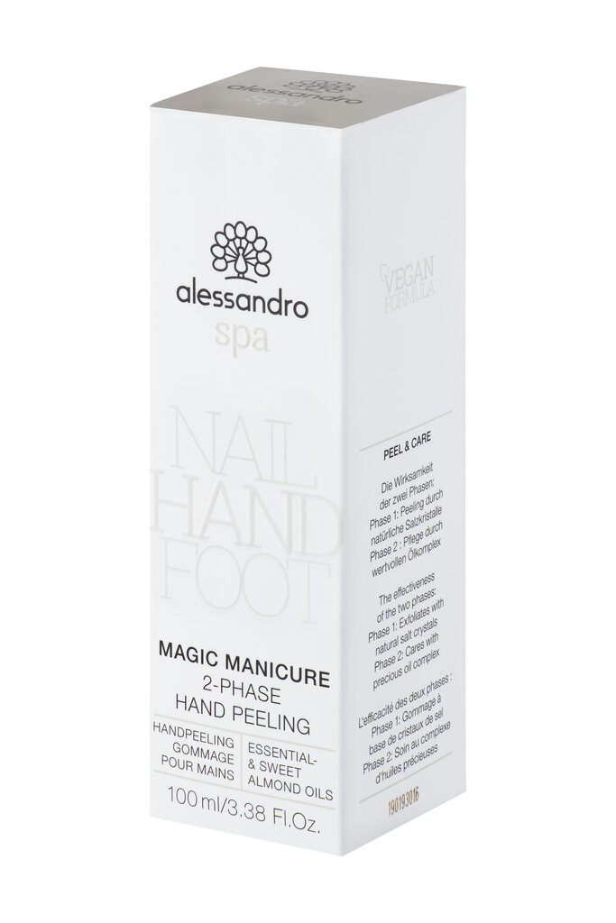 Roku skrubis Alessandro Magic Manicure 2-phase Handpeel, 100ml цена и информация | Ķermeņa skrubji | 220.lv