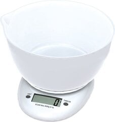 Весы кухонные Оmega, белые, с чашей цена и информация | Кухонные весы | 220.lv