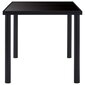 vidaXL virtuves galds, melns, 200x100x75 cm, rūdīts stikls cena un informācija | Virtuves galdi, ēdamgaldi | 220.lv