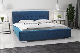 Кровать Carlo 160х200 см, синяя цена и информация | Кровати | 220.lv