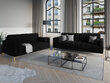 Četrvietīgs dīvāns Cosmopolitan Design Bali, melns/zelta krāsas cena un informācija | Dīvāni | 220.lv