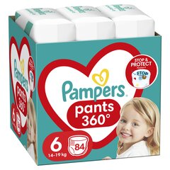 Подгузники-трусики PAMPERS Pants Mega Pack S6, 84 шт. цена и информация | Подгузники | 220.lv