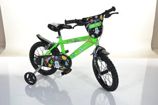 Velosipēds bērniem Bimbo Bike 14" Boy Cosmos, zaļš цена и информация | Велосипеды | 220.lv