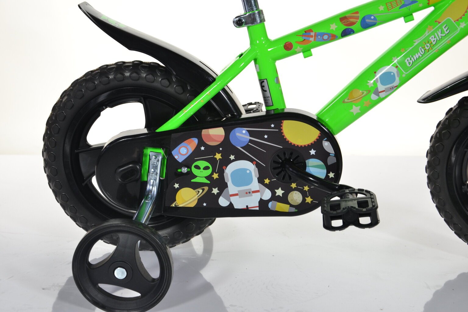 Velosipēds bērniem Bimbo Bike 12" Boy Cosmos, zaļš cena un informācija | Velosipēdi | 220.lv