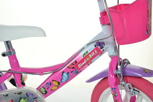 Velosipēds bērniem Bimbo Bike 12" Girl Butterfly, rozā cena un informācija | Velosipēdi | 220.lv