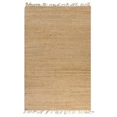 vidaXL paklājs, izgatavots ar rokām, džuta, 120x180 cm, dabīga krāsa цена и информация | Ковры | 220.lv