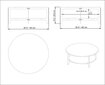 Kafijas galdiņš Kalune Design 541, balts/zelta krāsas cena un informācija | Žurnālgaldiņi | 220.lv