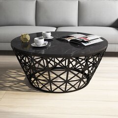 Кофейный столик Kalune Design 845, черный/серый цена и информация | Журнальные столики | 220.lv
