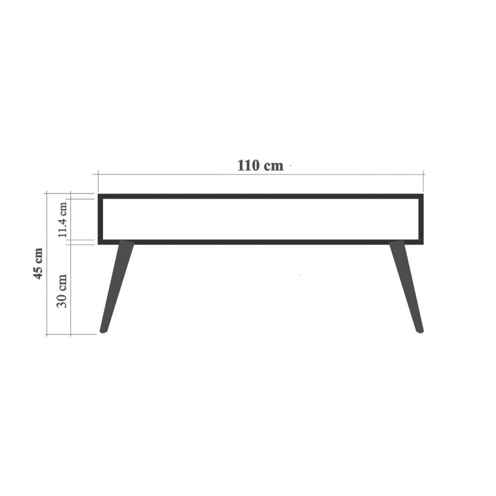 Kafijas galdiņš Kalune Design 869, brūns cena un informācija | Žurnālgaldiņi | 220.lv