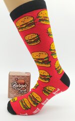 Vīriešu zeķes dāvanu kastē Burger socks, Life is better with a burger цена и информация | Мужские носки | 220.lv