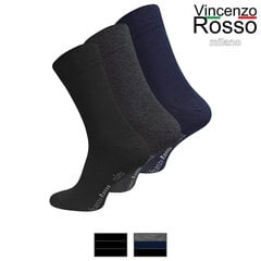 Vīriešu zeķes Vincenzo Rosso, melnas, 3 pāri cena un informācija | Vincenzo Rosso Apģērbi, apavi, aksesuāri | 220.lv