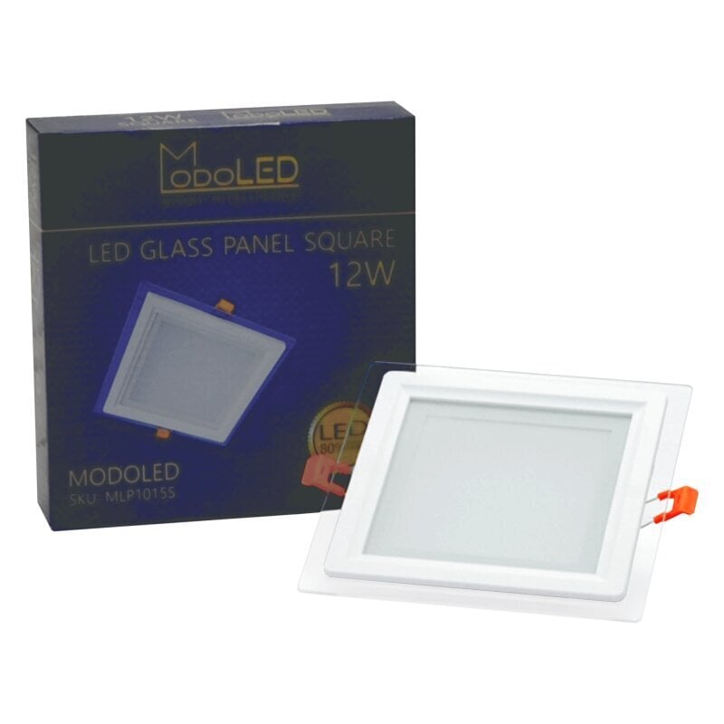 Kvadrāts LED panelis ar stiklu "MODOLED" 12W cena un informācija | Iebūvējamās lampas, LED paneļi | 220.lv