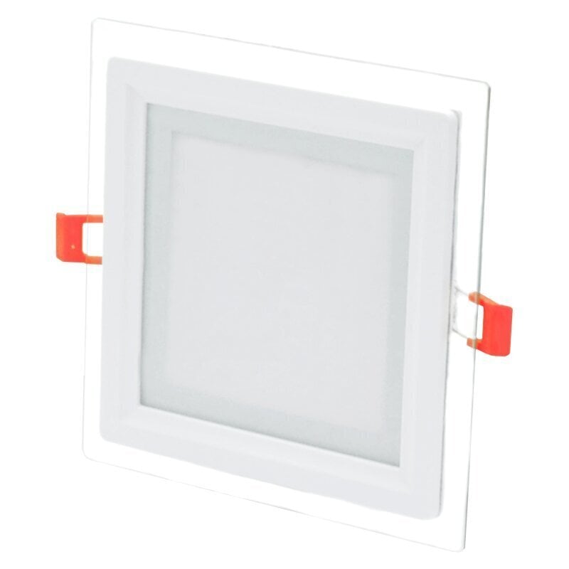 Kvadrāts LED panelis ar stiklu "VESTA" 12W цена и информация | Iebūvējamās lampas, LED paneļi | 220.lv