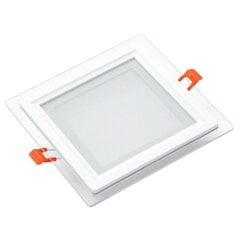 Kvadrāts LED panelis ar stiklu "VESTA" 12W цена и информация | Монтируемые светильники, светодиодные панели | 220.lv