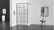 Dušas sieniņa Mexen Kioto, black/melns raksts 70,80,90,100,110,120x200 cm cena un informācija | Dušas durvis, dušas sienas | 220.lv