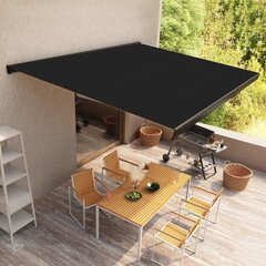 vidaXL markīze ar kaseti, 350x250 cm, motorizēta, antracītpelēka цена и информация | Зонты, маркизы, стойки | 220.lv