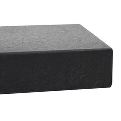 vidaXL saulessarga pamatne, melna, granīts, 25 kg, taisnstūra forma цена и информация | Зонты, маркизы, стойки | 220.lv