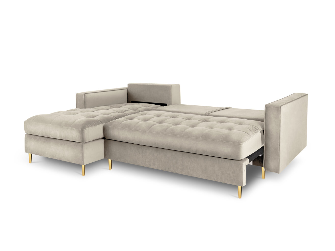 Stūra dīvāns Milo Casa Santo 5S-V, smilškrāsas cena un informācija | Stūra dīvāni | 220.lv
