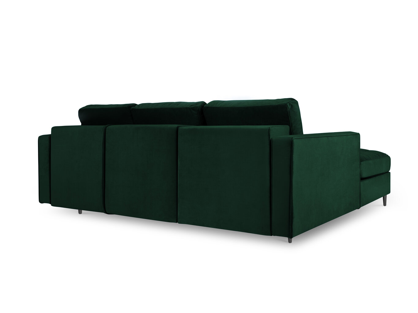 Stūra dīvāns Milo Casa Santo 5S-V, tumši zaļš/melns цена и информация | Stūra dīvāni | 220.lv