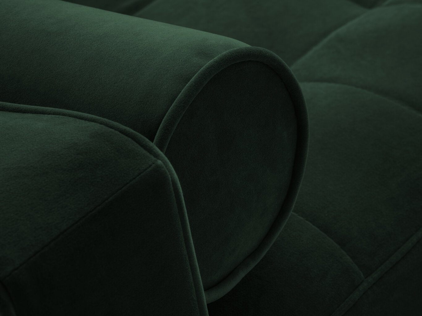 Stūra dīvāns Milo Casa Santo 5S-V, tumši zaļš/melns cena un informācija | Stūra dīvāni | 220.lv