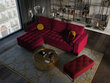 Stūra dīvāns Milo Casa Santo 5S-V, sarkans/melns цена и информация | Stūra dīvāni | 220.lv