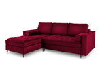 Stūra dīvāns Milo Casa Santo 5S-V, sarkans/melns