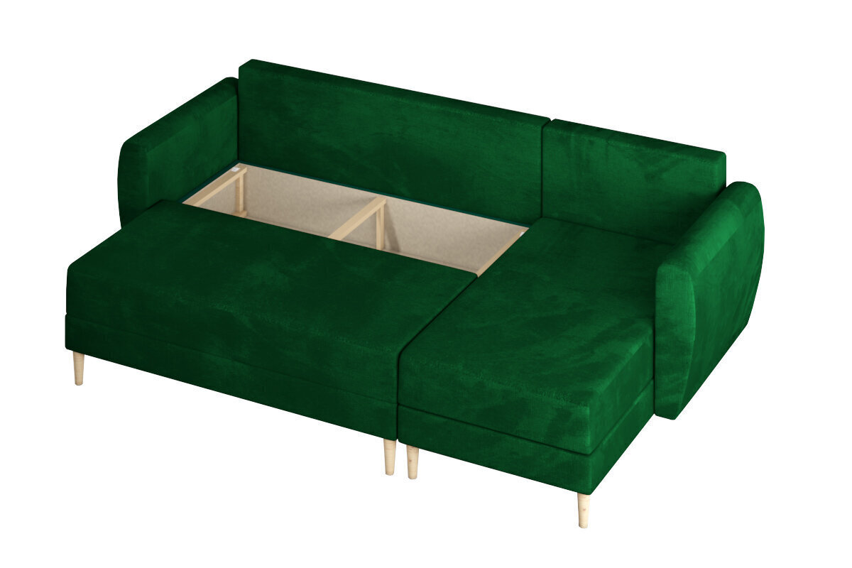 Universāls stūra dīvāns Bergen, zaļš цена и информация | Stūra dīvāni | 220.lv