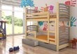 Divstāvu gulta Osuna 180x75 cm, pelēka/brūna cena un informācija | Bērnu gultas | 220.lv