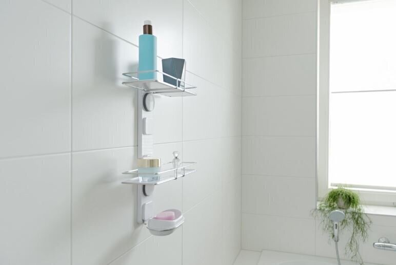 Alpina vannas istabas plaukts, 30x12,5x49,5 cm cena un informācija | Vannas istabas aksesuāri | 220.lv