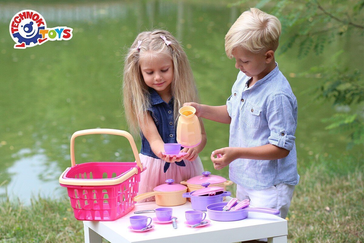 Rotaļu trauku komplekts bērniem maisiņā, 3 gadi + cena un informācija | Rotaļlietas meitenēm | 220.lv