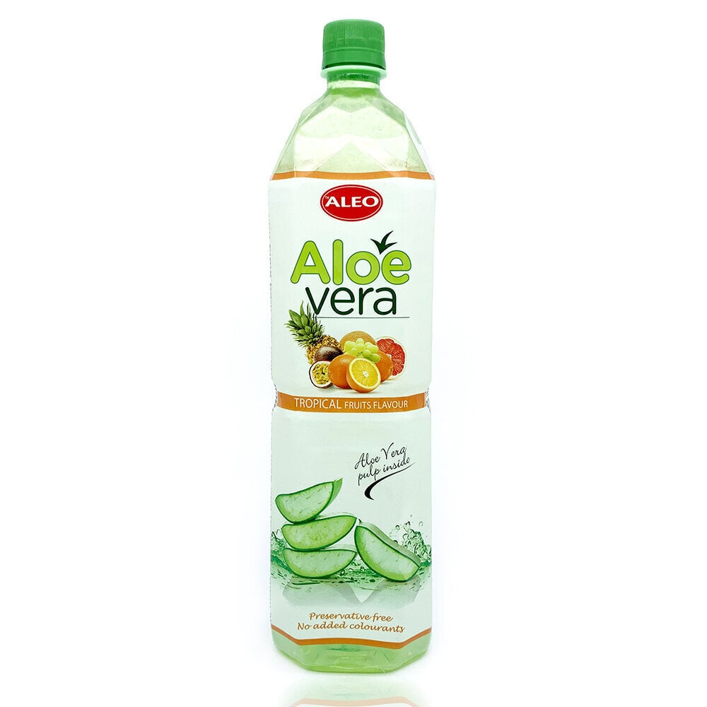 Aloe Vera dzēriens ALEO Tropical Fruits, 1.5 L cena un informācija | Atsvaidzinoši dzērieni | 220.lv