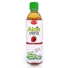 Aloe Vera dzēriens ALEO Strawberry, 500 ml cena un informācija | Sulas, nektāri un sulu dzērieni | 220.lv