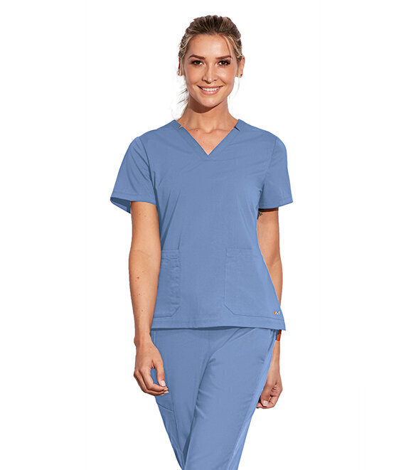 Medicīnas blūze sievietēm MOT002 Ciel Blue cena un informācija | Medicīnas apģērbs  | 220.lv