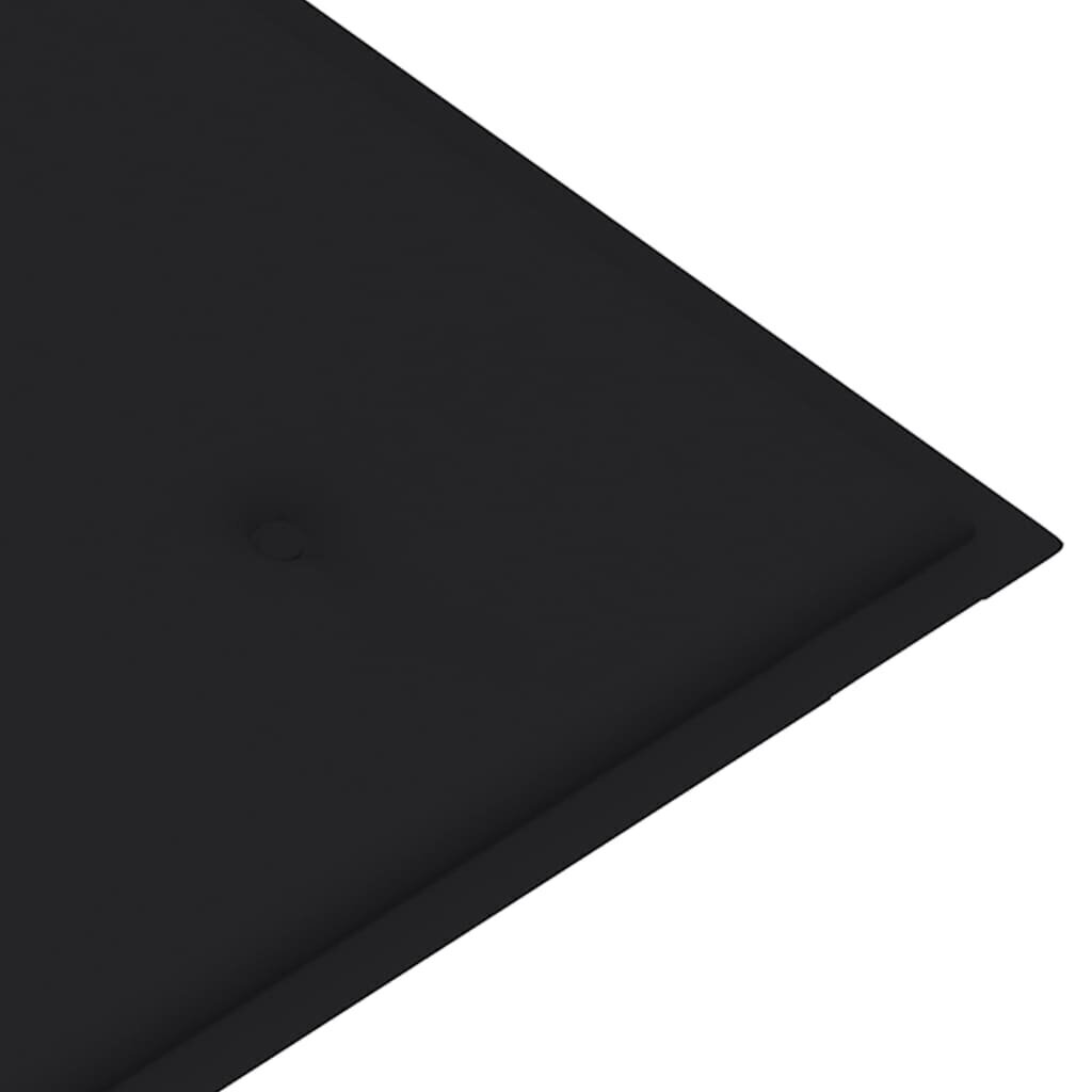 vidaXL dārza sola matracis, melns, 120x50x3 cm cena un informācija | Krēslu paliktņi | 220.lv