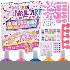 Набор смываемых лаков для ногтей MalPlay Nail Art, 5 шт. цена и информация | Косметика для мам и детей | 220.lv