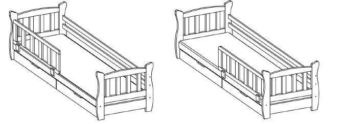Bērnu gulta Lena, 160x75 cm, pelēka/balta цена и информация | Bērnu gultas | 220.lv