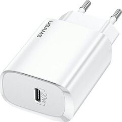 Usams CC131TC02 сетевое зарядное устройство USB-C / 20W / 3A белое цена и информация | Зарядные устройства для телефонов | 220.lv