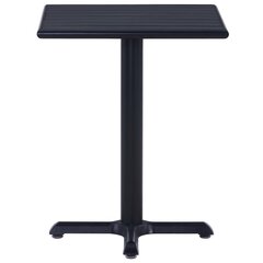 vidaXL dārza galds, melns, 60x60x75 cm cena un informācija | Dārza galdi | 220.lv