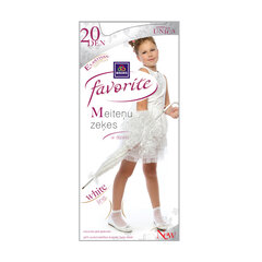 Качественные носки для девочек с рисунком Favorite 20 ден 51119 white цена и информация | Носки, колготки для девочек | 220.lv