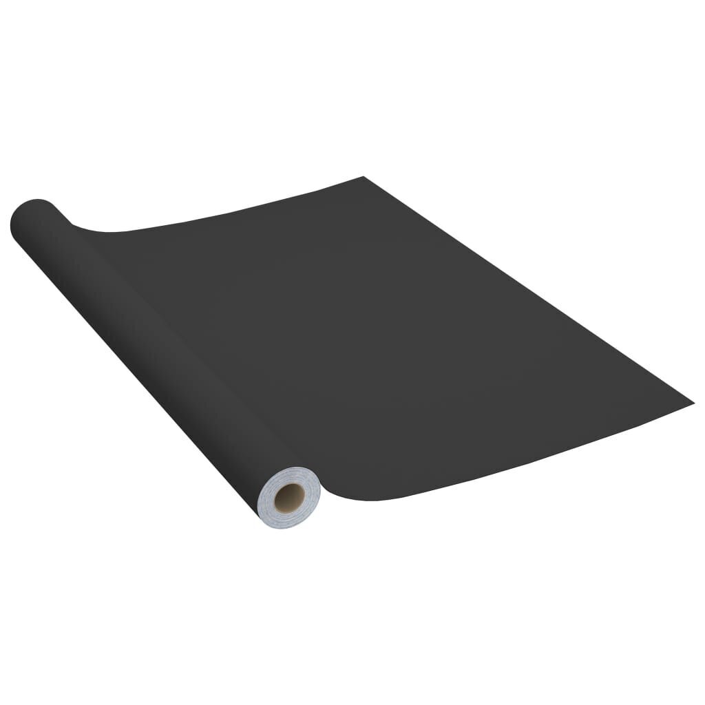 vidaXL mēbeļu līmplēves, 2 gab., melnas, 500x90 cm, PVC cena un informācija | Līmplēves | 220.lv