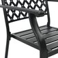 vidaXL āra krēsli, 4 gab., melni, sieta dizains, tērauds цена и информация | Dārza krēsli | 220.lv
